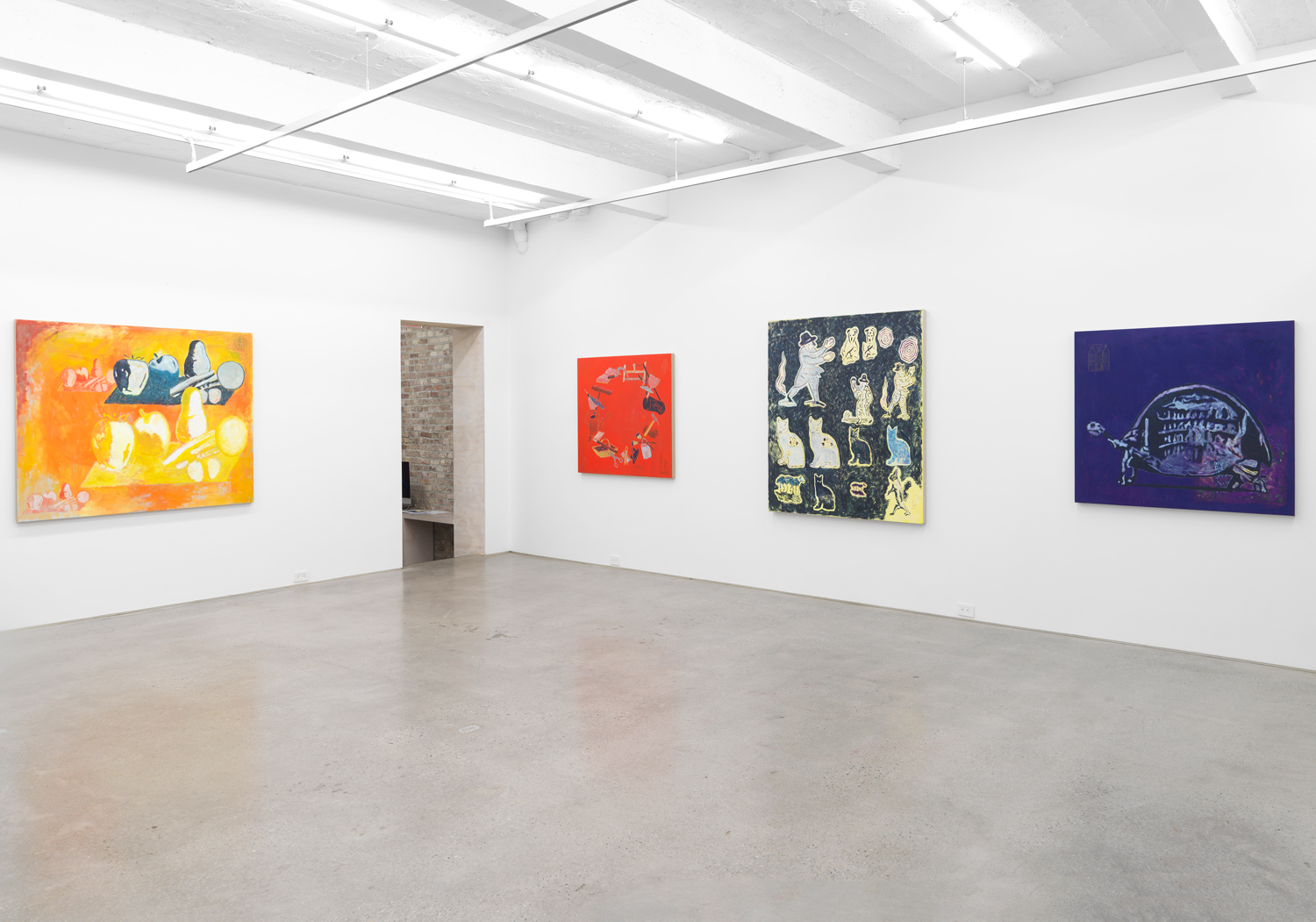 Installation view, Zach Bruder: Gone To Fair, Magenta Plains, New York, NY, 2020