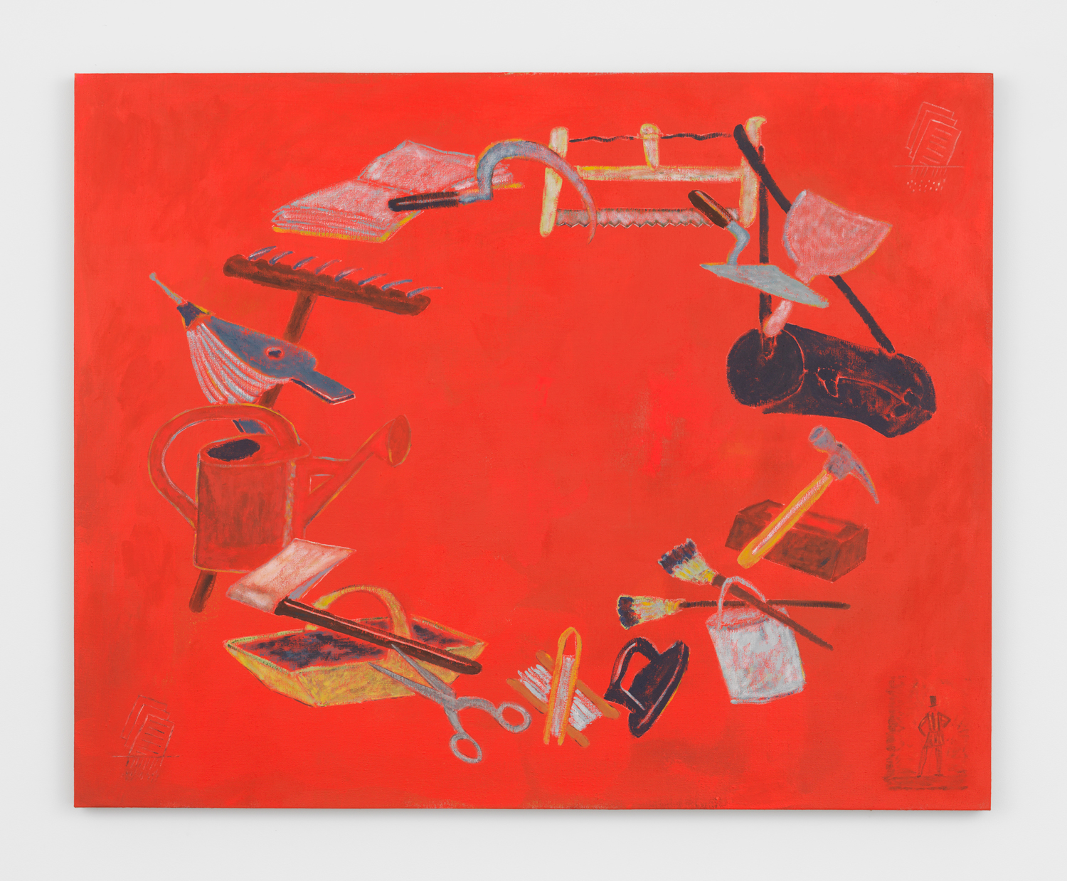 Zach Bruder, Material Supply (Homage to M.S.), 2020, Acrylic and Flashe on linen, 40h x 50w in.