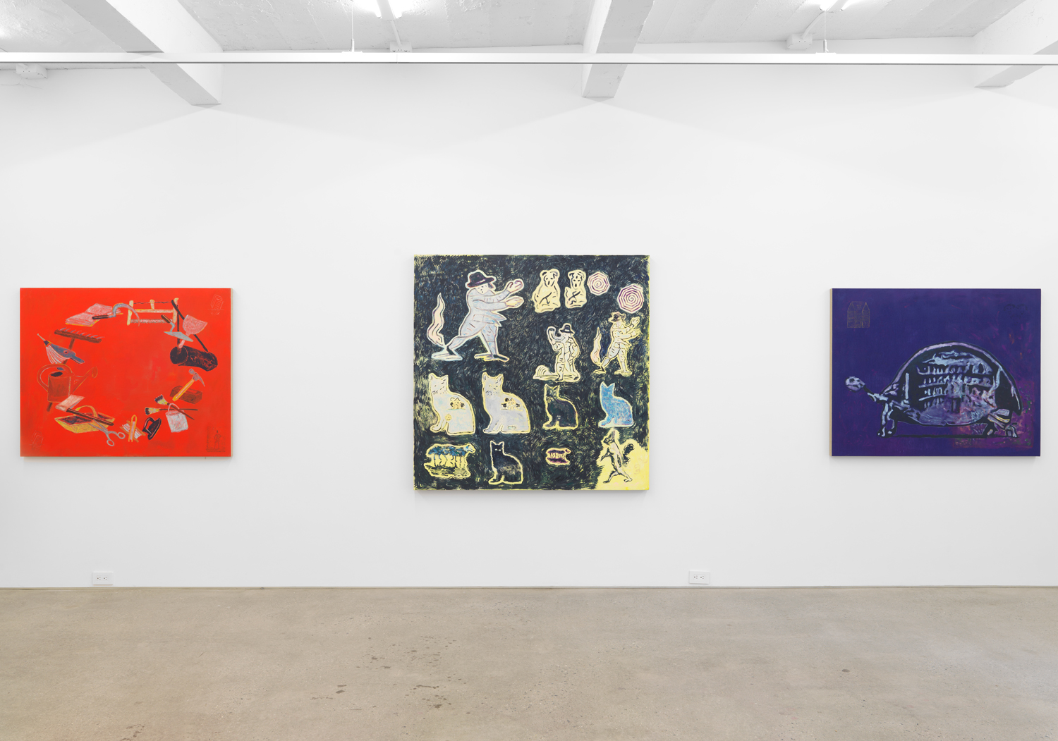 Installation view, Zach Bruder: Gone To Fair, Magenta Plains, New York, NY, 2020